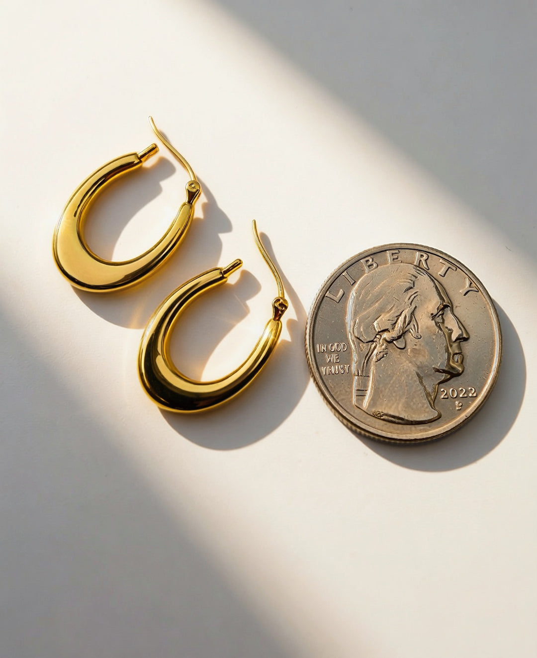 18K Solid Gold Hoop Earrings Hoops Minimalist Everyday Gold Jewelry8