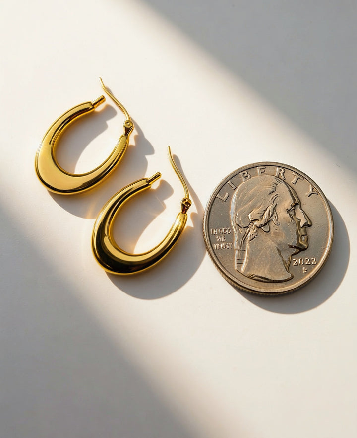 18K Solid Gold Hoop Earrings Hoops Minimalist Everyday Gold Jewelry8