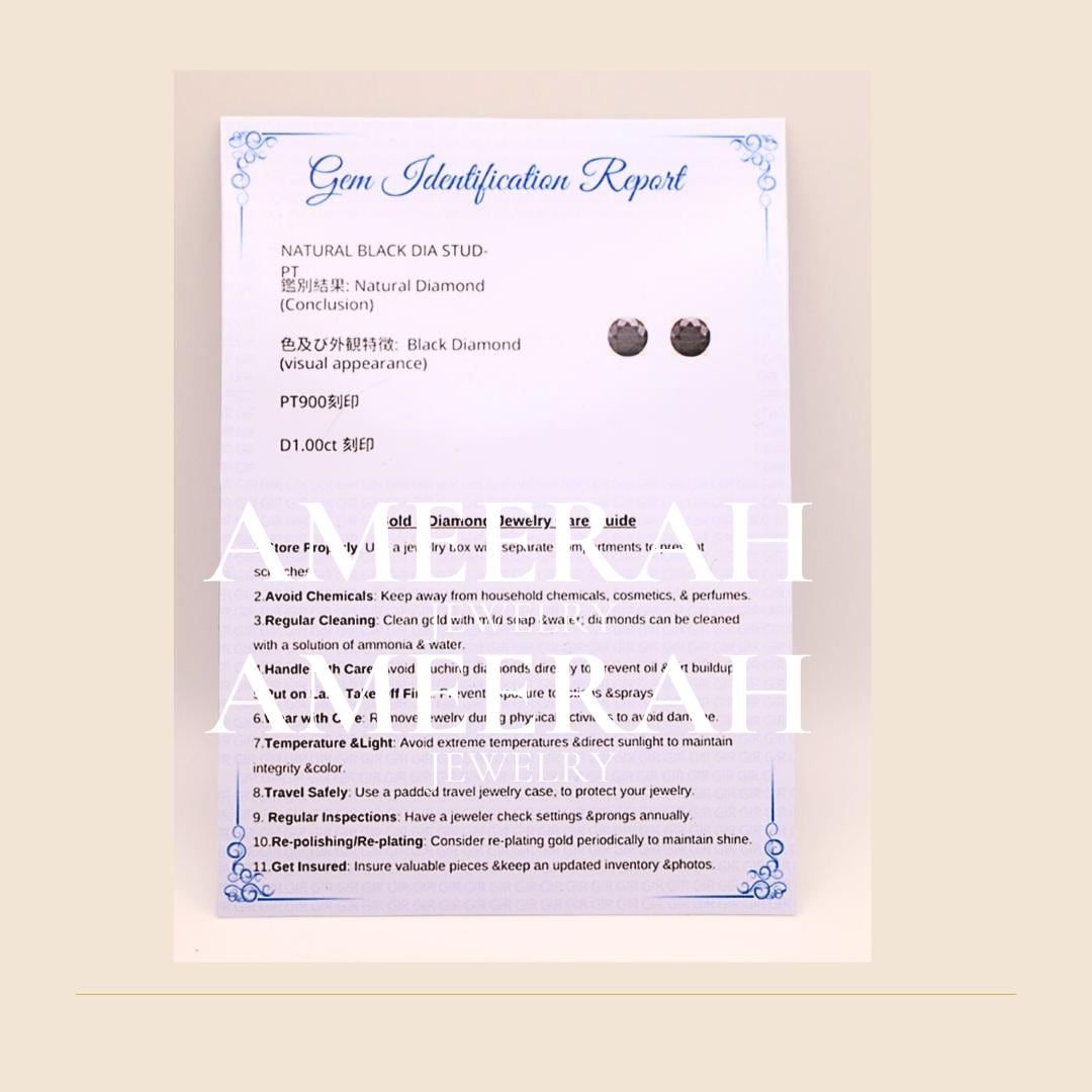 The Black Diamond Studs 1CT TW