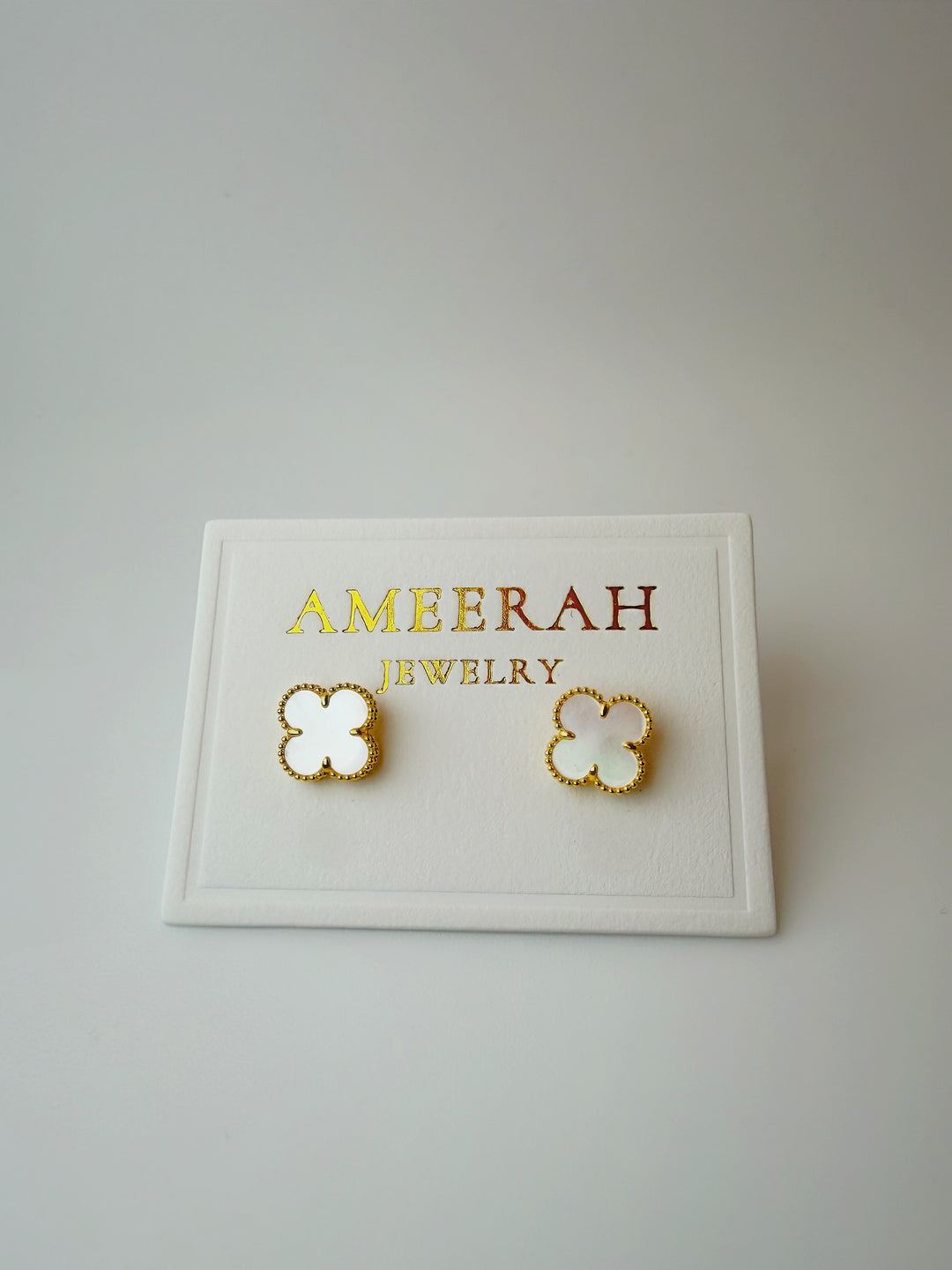 The White Floral Pearl Studs