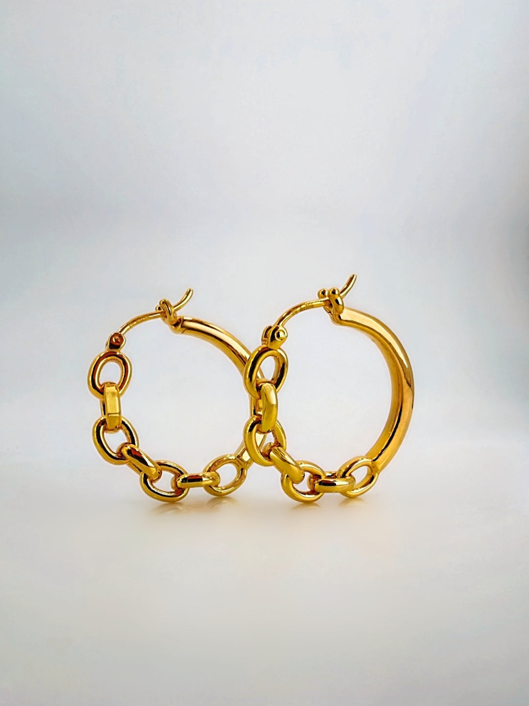 The Chain Link Hoop Earrings