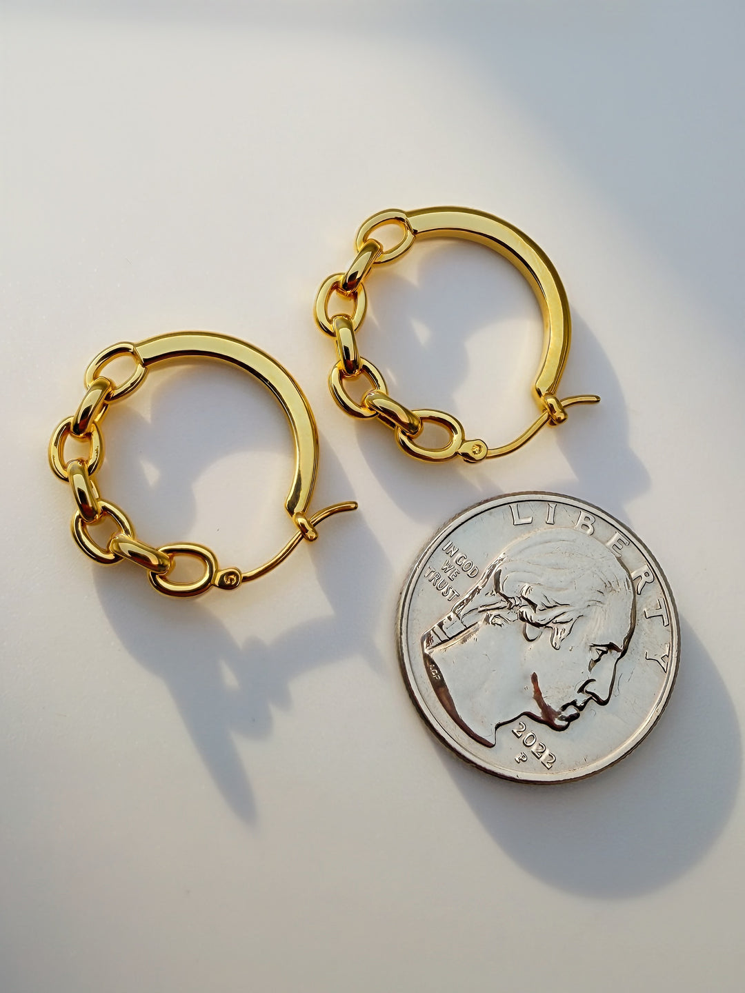 The Chain Link Hoop Earrings