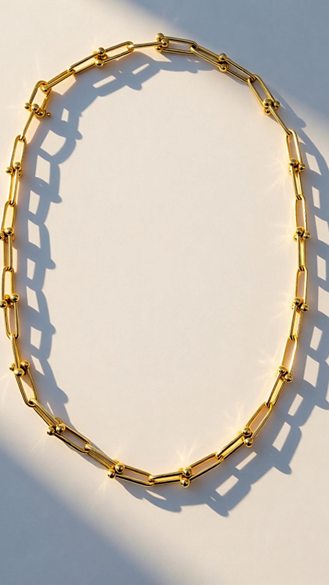 18K Real Gold HARDWARE CHAIN necklace