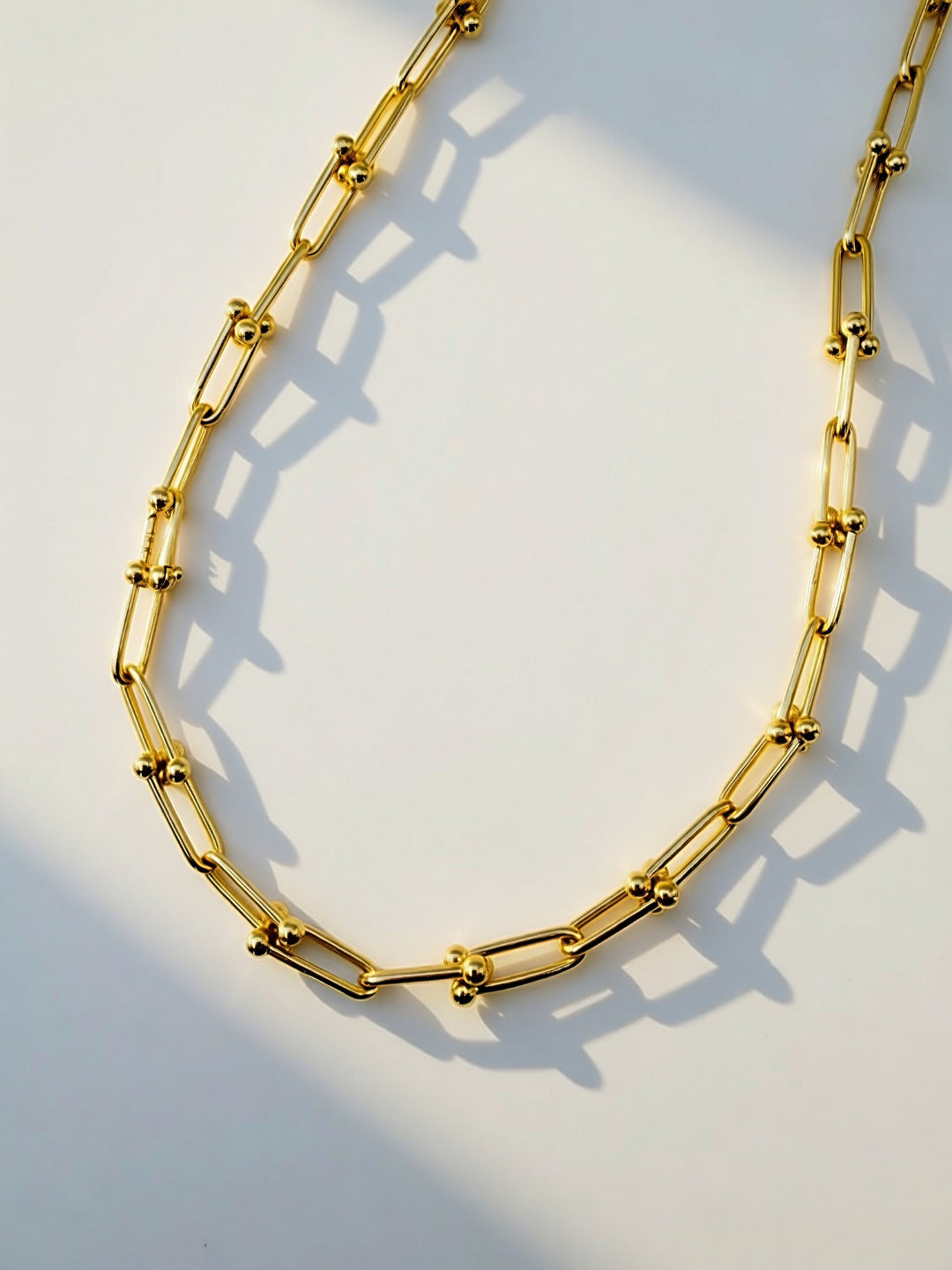 18K Real Gold HARDWARE CHAIN necklace