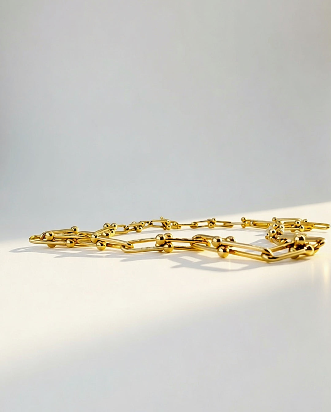 18K Real Gold HARDWARE CHAIN necklace