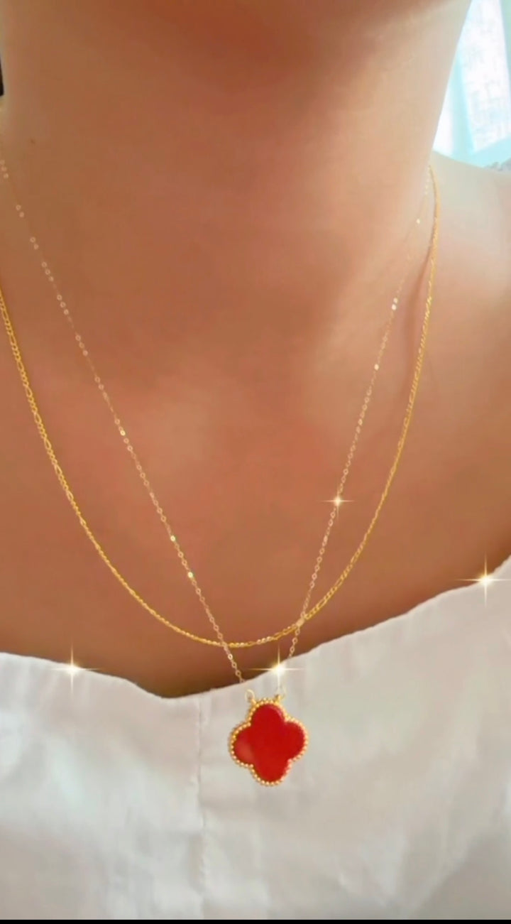 The Red Floral Lightweight Necklace