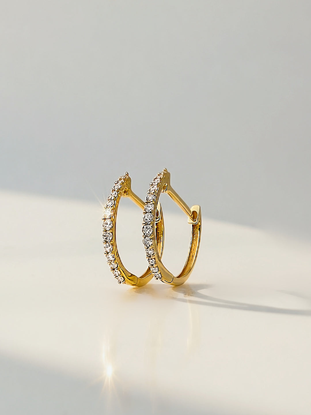 The Best Diamond Gold Huggies