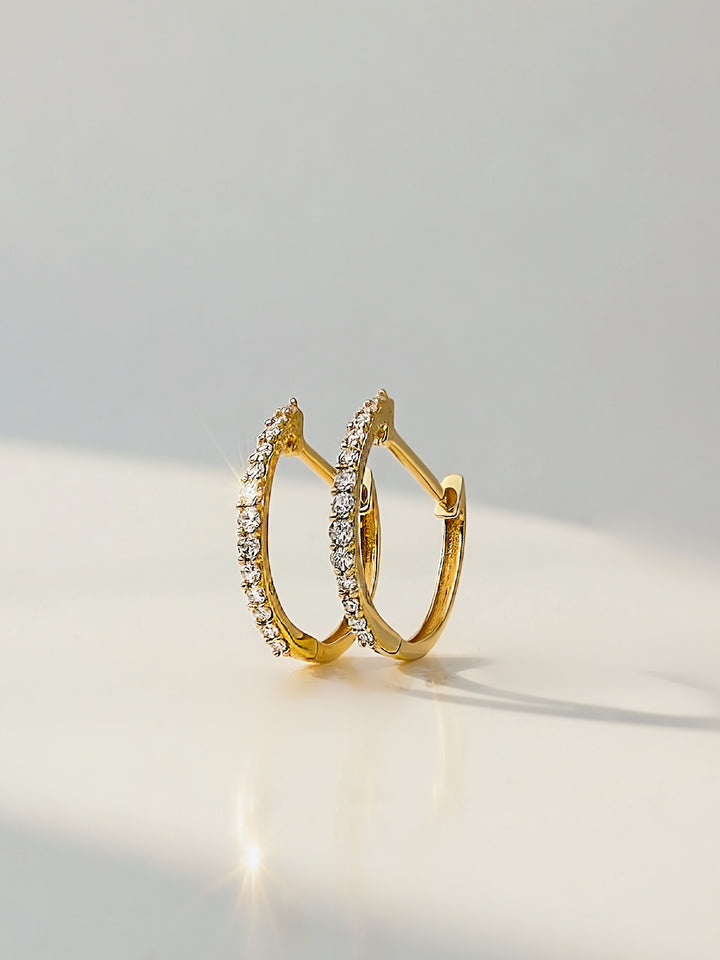 The Best Diamond Gold Huggies