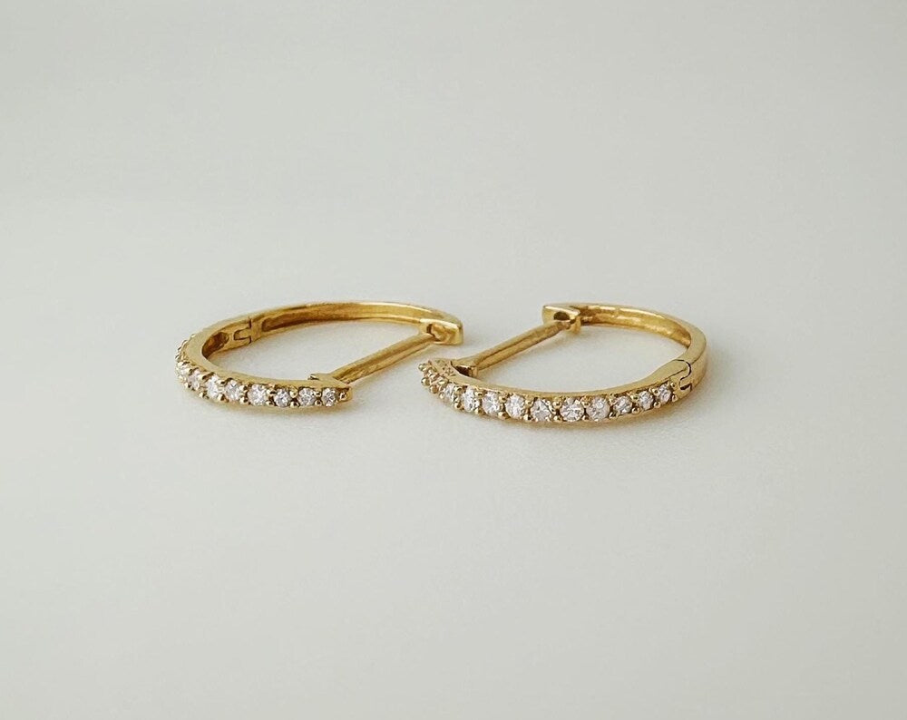 The Best Diamond Gold Huggies