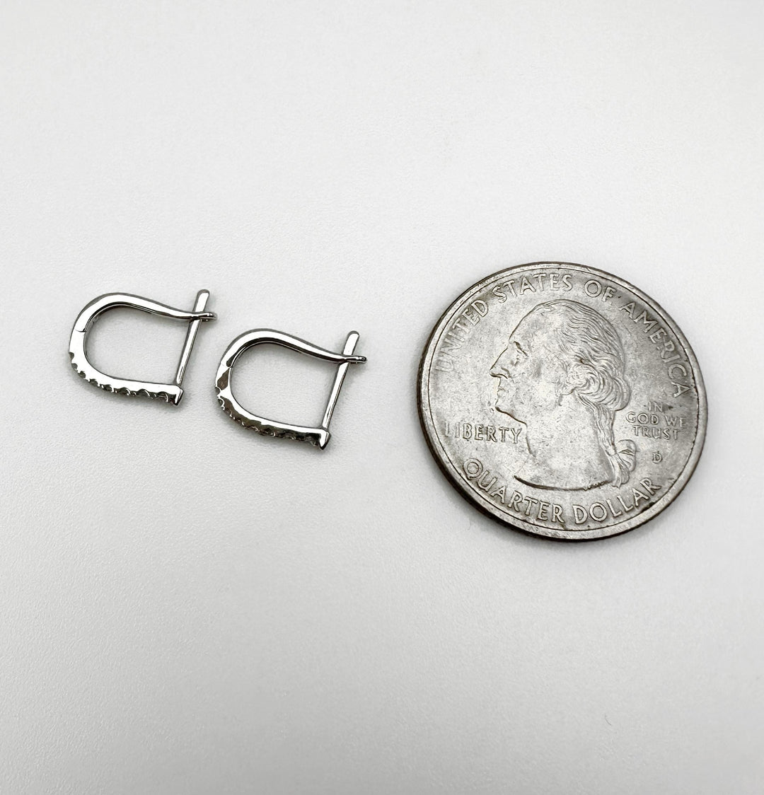 U SHAPED Diamond baby Huggies made of 18K solid gold and natural diamonds good for everyday wear , real gold jewelry , gift for Mother's Day