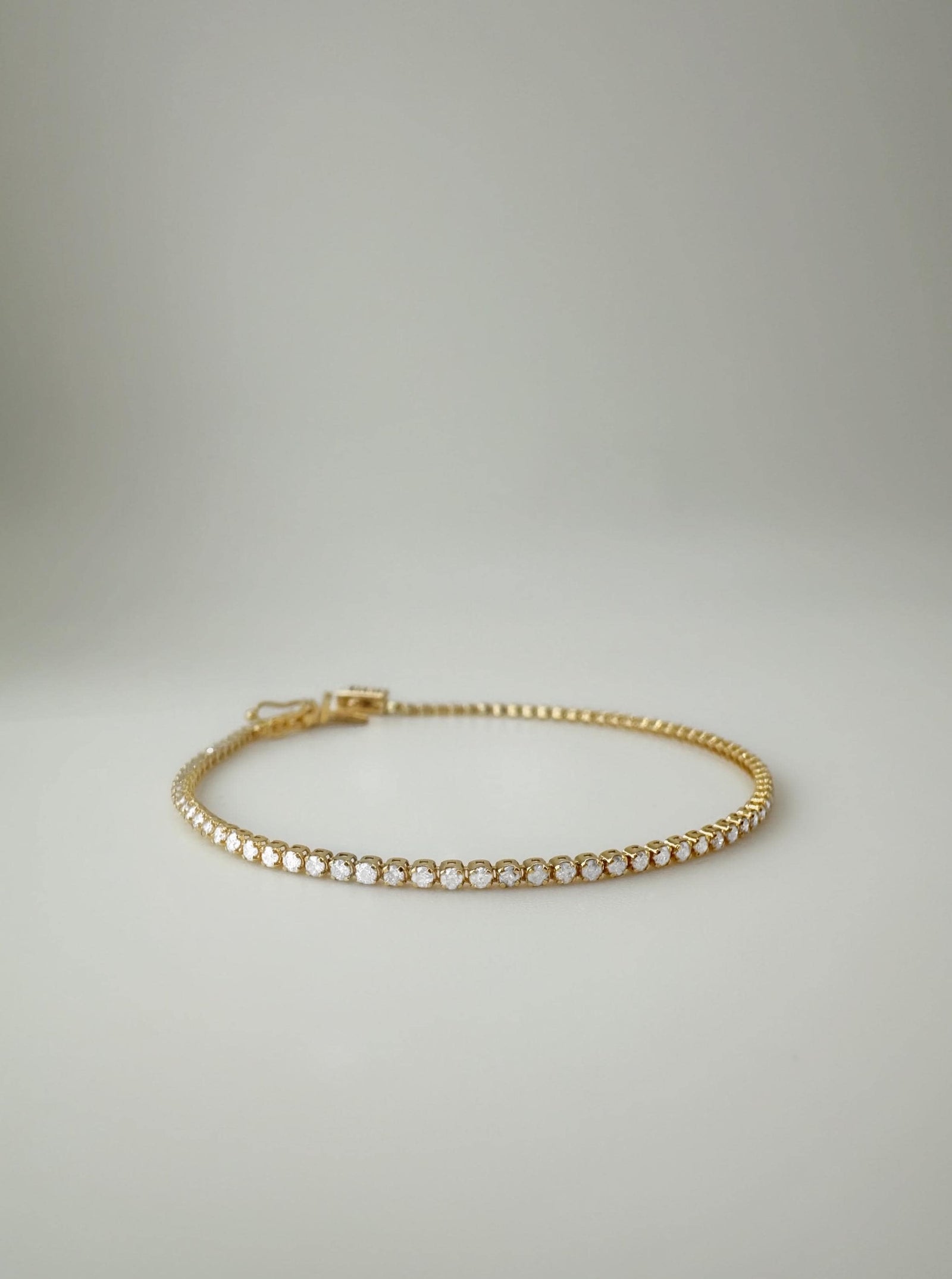 18K Solid Gold 1CT TW Tennis Bracelet Natural Diamond Bracelet Size 7 / Dainty Bracelet , Fine Jewelry , Stackable Bracelet / Gift For her