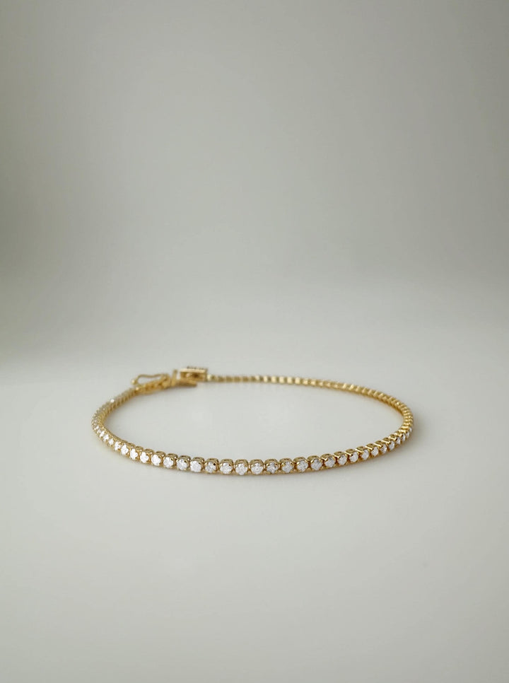 18K Solid Gold 1CT TW Tennis Bracelet Natural Diamond Bracelet Size 7 / Dainty Bracelet , Fine Jewelry , Stackable Bracelet / Gift For her