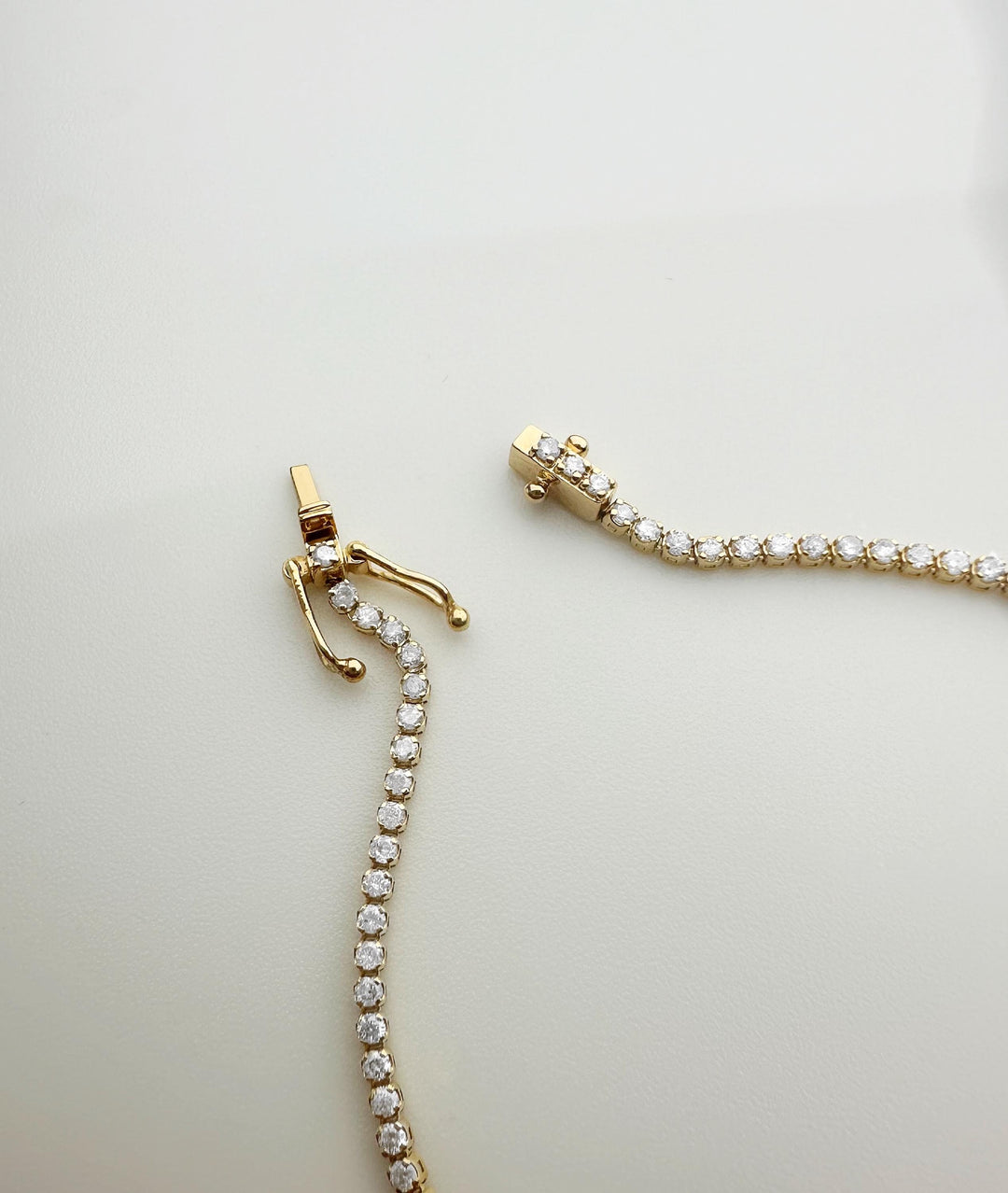 18K Solid Gold 1CT TW Tennis Bracelet Natural Diamond Bracelet Size 7 / Dainty Bracelet , Fine Jewelry , Stackable Bracelet / Gift For her