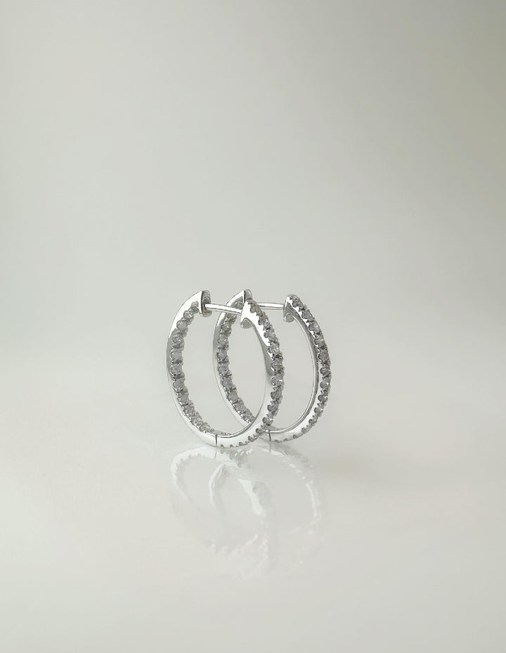 18k solid gold diamond huggie earrings, natural round diamonds, 0.5 carat total weight, double-layered mini hoops, stacked design, fine jewelry gift for her, minimalist dainty earrings for everyday wear, luxury gold earrings, anniversary gift, bridal jewelry, solid gold hoop earrings, handmade diamond earrings, real gold diamond huggies