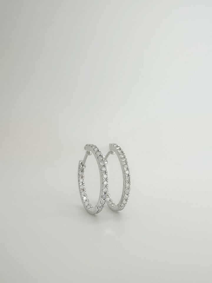 18k solid gold diamond huggie earrings, natural round diamonds, 0.5 carat total weight, double-layered mini hoops, stacked design, fine jewelry gift for her, minimalist dainty earrings for everyday wear, luxury gold earrings, anniversary gift, bridal jewelry, solid gold hoop earrings, handmade diamond earrings, real gold diamond