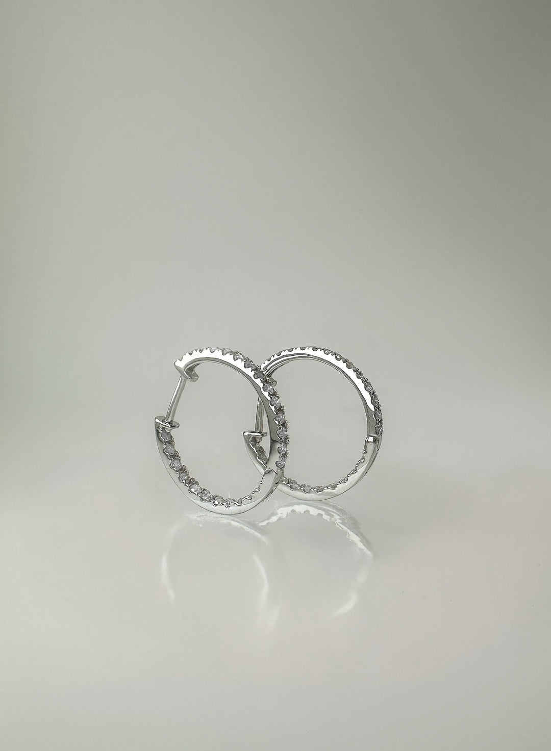 18k solid gold diamond huggie earrings, natural round diamonds, 0.5 carat total weight, double-layered mini hoops, stacked design, fine jewelry gift for her, minimalist dainty earrings for everyday wear, luxury gold earrings, anniversary gift, bridal jewelry, solid gold hoop earrings, handmade diamond earrings, real gold diamond huggies