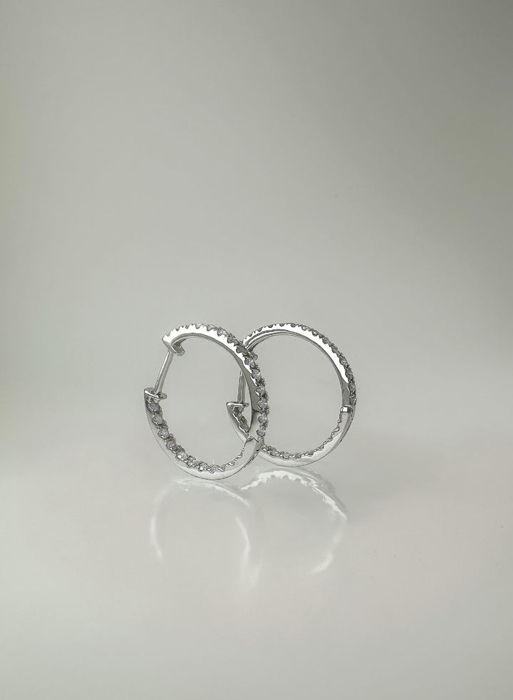 18k solid gold diamond huggie earrings, natural round diamonds, 0.5 carat total weight, double-layered mini hoops, stacked design, fine jewelry gift for her, minimalist dainty earrings for everyday wear, luxury gold earrings, anniversary gift, bridal jewelry, solid gold hoop earrings, handmade diamond earrings, real gold diamond huggies