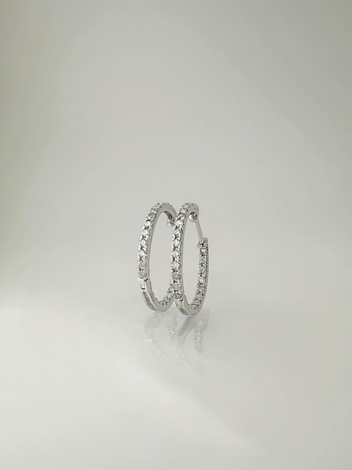 18k solid gold diamond huggie earrings, natural round diamonds, 0.5 carat total weight, double-layered mini hoops, stacked design, fine jewelry gift for her, minimalist dainty earrings for everyday wear, luxury gold earrings, anniversary gift, bridal jewelry, solid gold hoop earrings, handmade diamond earrings, real gold diamond huggies