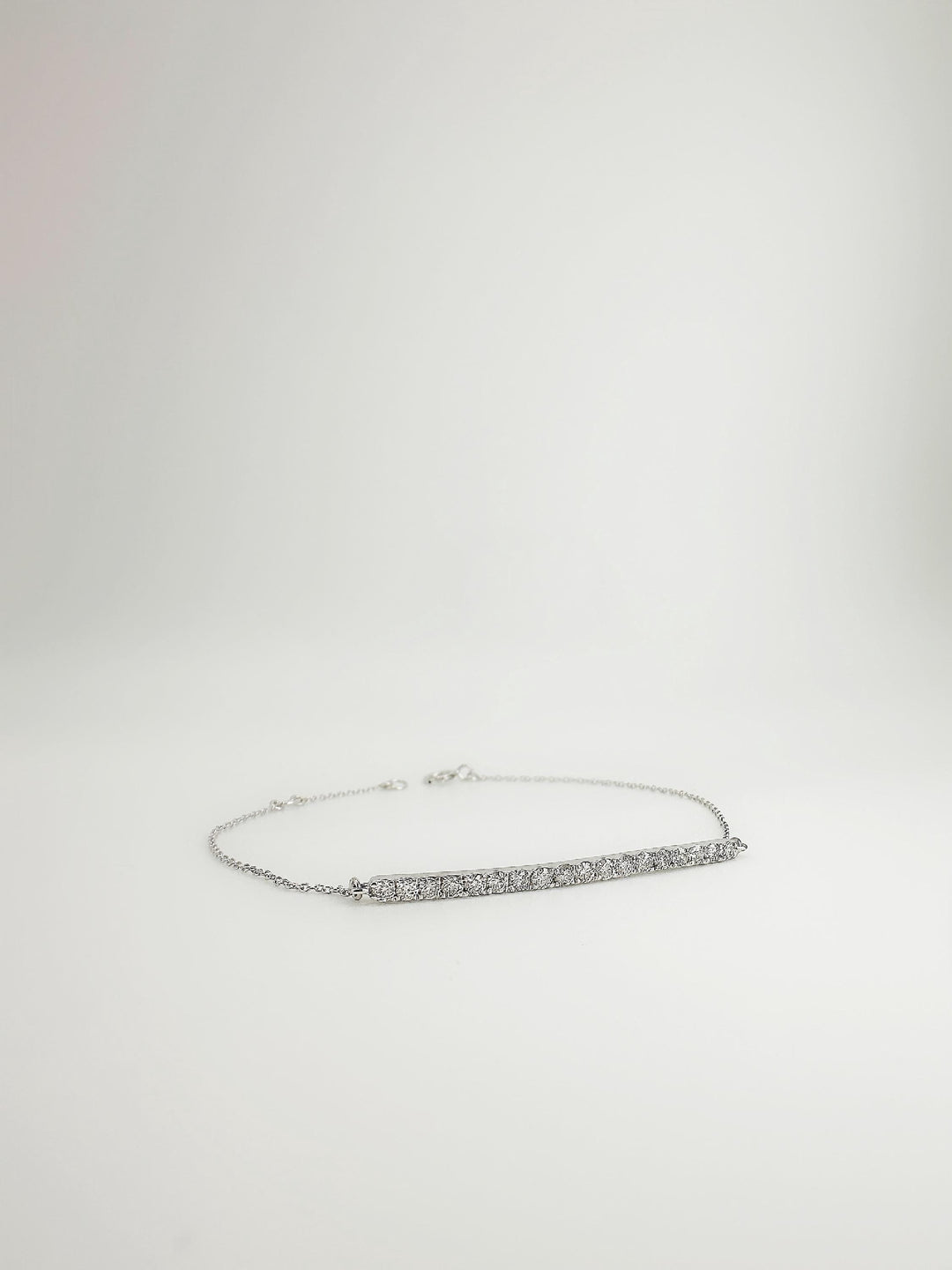 18K Solid Gold Diamond Half Tennis Bracelet: 0.5 CT SI F Diamonds, 6.6 Inch