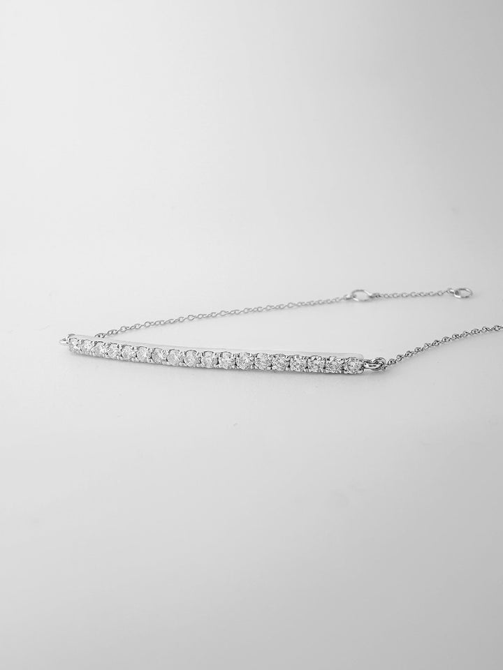 18K Solid Gold Diamond Half Tennis Bracelet: 0.5 CT SI F Diamonds, 6.6 Inch