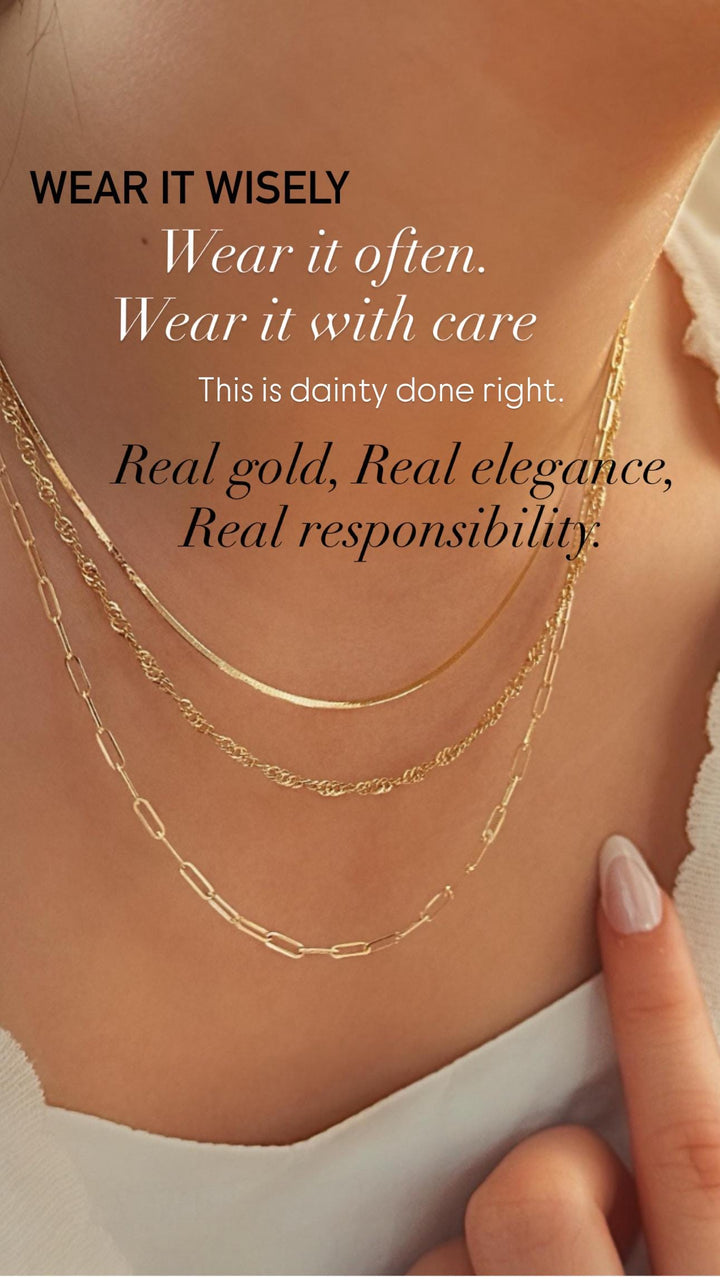 18K Solid Gold Ball Cat Eye Necklace: Dainty Chain